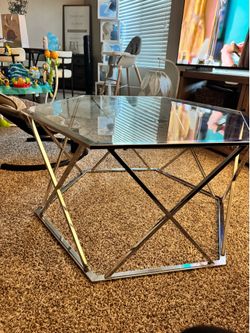 Glass coffee table