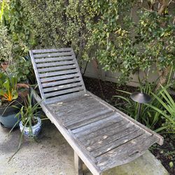 100% Premium Teak Chaise Lounge