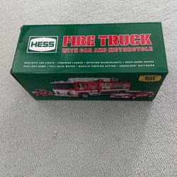 2024 Hess Fire Truck With Car And Motorcycle