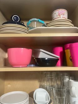 Clean dishes and silverware