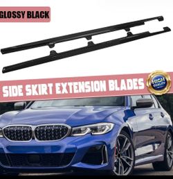 Fits 19-2024 BMW G20 330i M340i AC Style Side Skirts Extension Panel Gloss Black