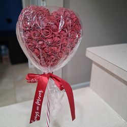 Heart shaped rose bouquet