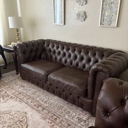 American Furniture Leather Couch Set