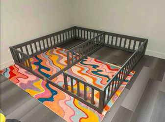 Double Twin Floor Bed