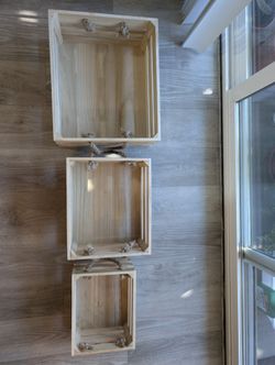 Wooden Crate Storage Box 