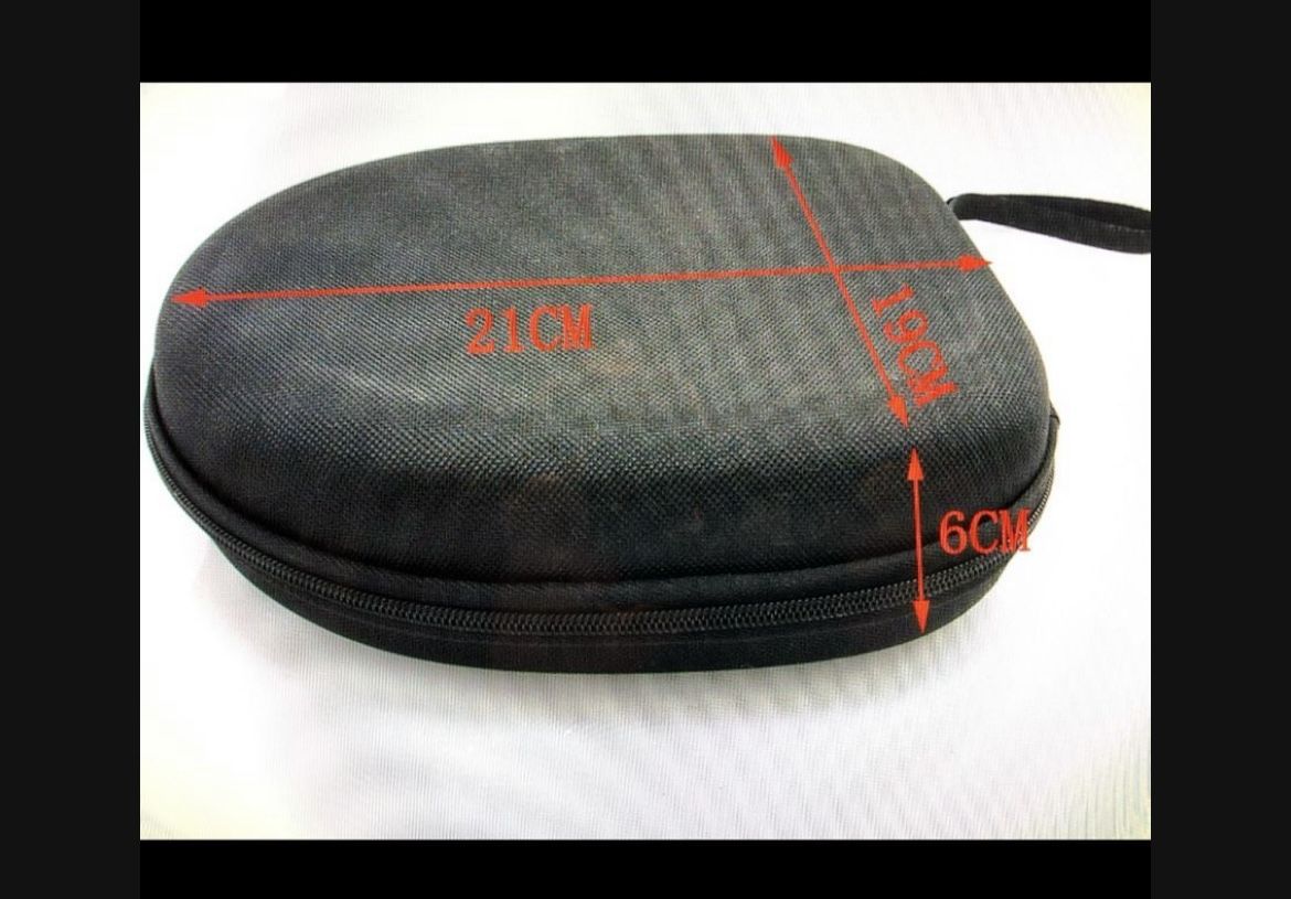 Brand NEW . Hard Shell Headphones case Zippered Storage Travel bag See pictures for demention
