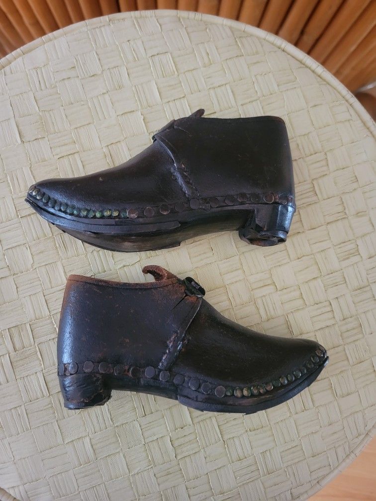 Pair Of 1800's Child Shoes