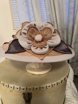 Elegant Champagne Italy Church Hat