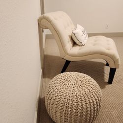 Round Pouf Foot Stool Ottoman