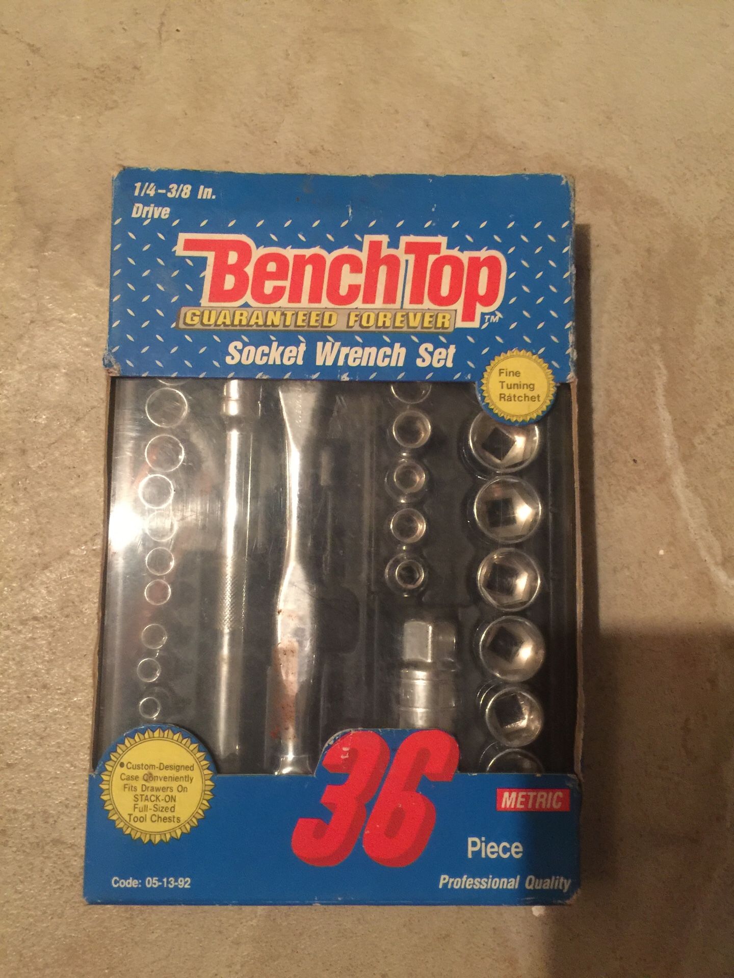 BenchTop socket wrench set 36 piece- professional quality