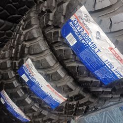 $850 FOUR TIRES NEW MT 33/12/50/18 ALSO WE HAVE NEW TIRES ON ESPECIAL PRICES