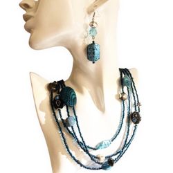 "Bahia Collection" Handmade Earrings & Necklace