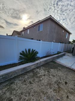 White Vinyl Fence 