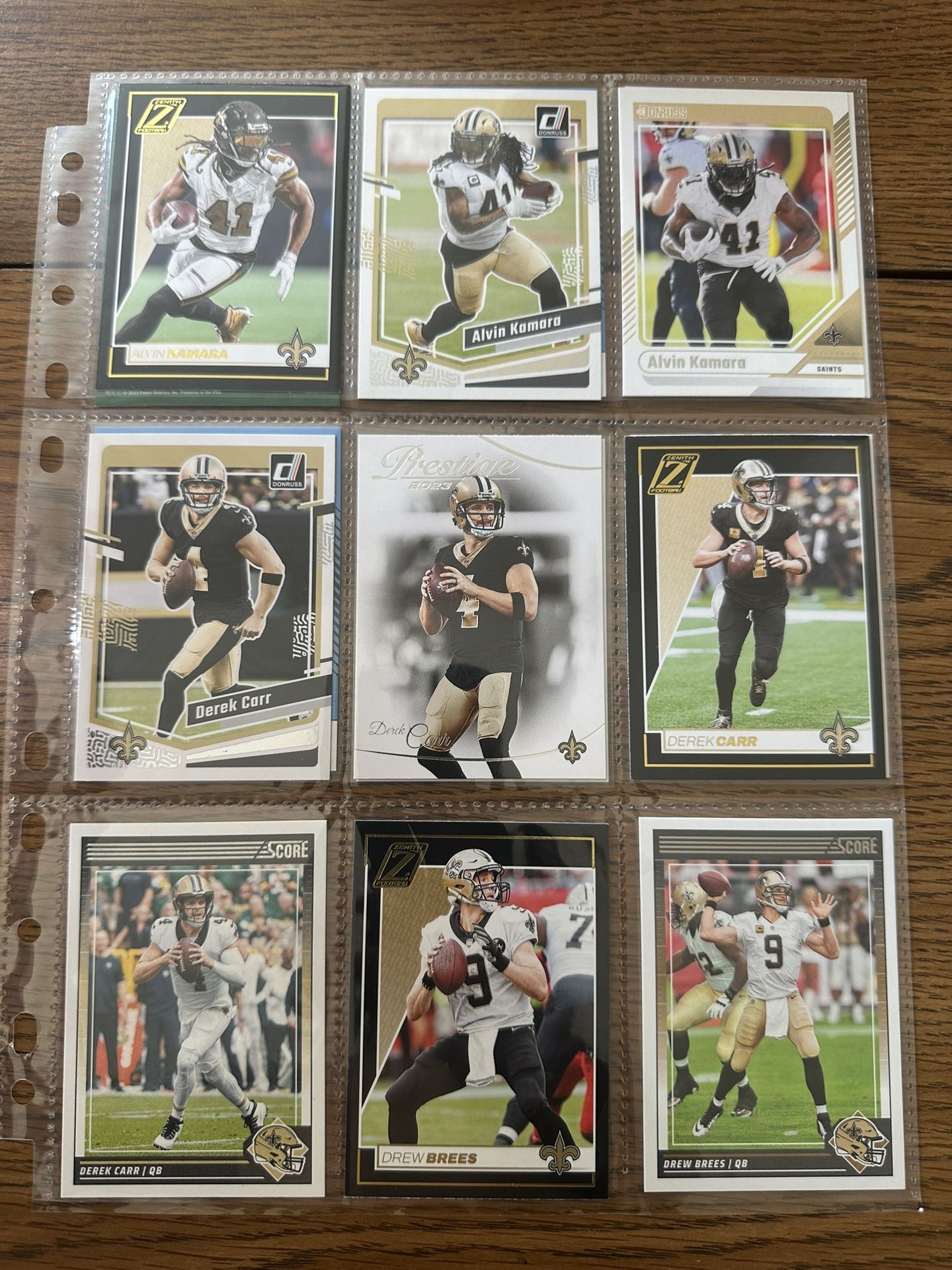 NFL New Orleans Saints Card Lot