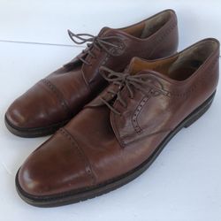 Salvatore Ferragamo Brown Leather Mens Dress Shoes Oxfords