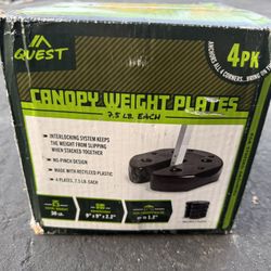 Canopy Weight Plates 4 Pack New In Box