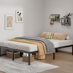 LUMUNANCE Metal Bed Frame Full Size - 14 Inch Heavy-Duty Full Platform Bed Frame No Box Spring Needed, Easy Assembly, Noise-Free, Sturdy Mattress Foun