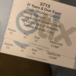 Styx Concert Tickets