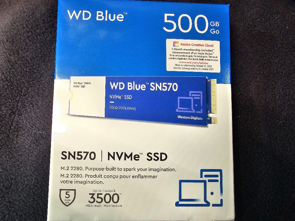 WD Blue 500GB SN570 NVMe SSD 