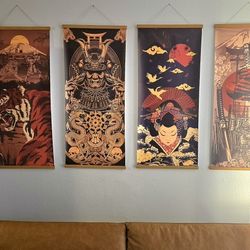 Japanese Samurai Wall Art Hangings