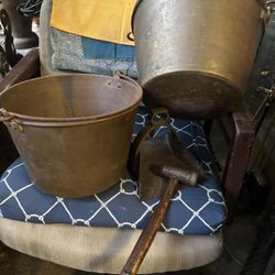 Two Brass Buckets