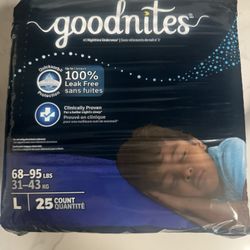 Goodnites Boys Nighttime Underwear Large 25 Count