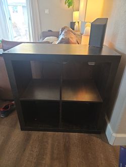 Black 4-Cube Storage Shelf Unit