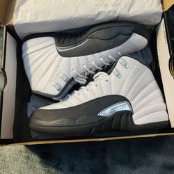 “Air Jordan 12 Retro GS White Dark Grey Gym Red Size 7 Clean”