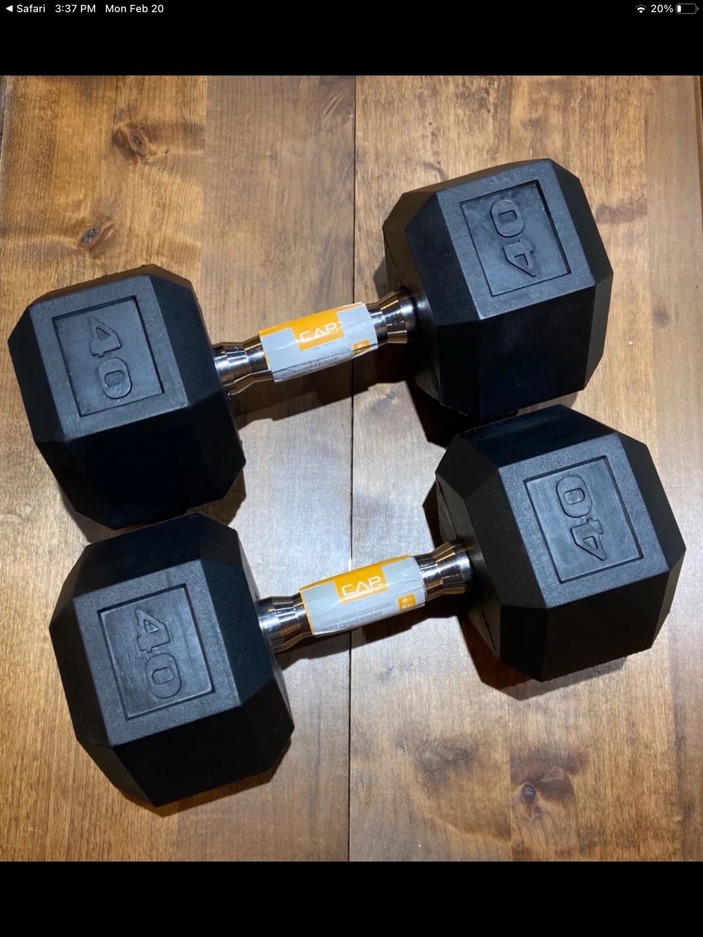 40.lbs X 2 Dumbbell Set
