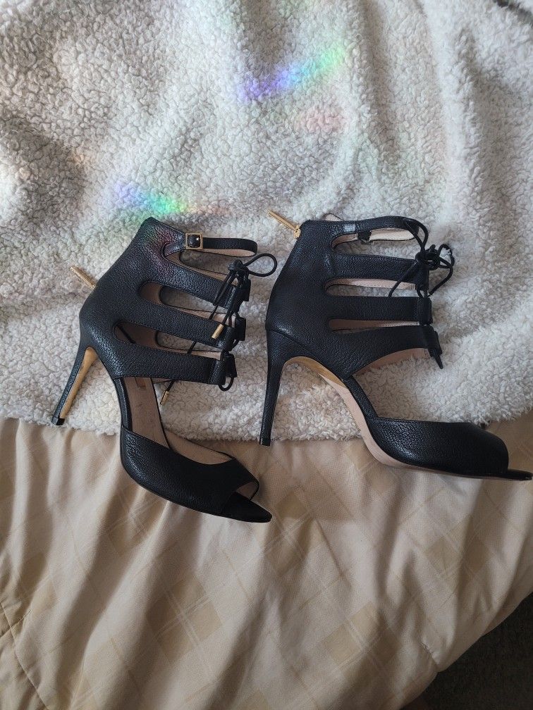 Louise Et Cie Black Strappy Heels Euc 7.5