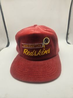 Vtg Rare 90's Washington Redskins Corduroy Snapback Hat