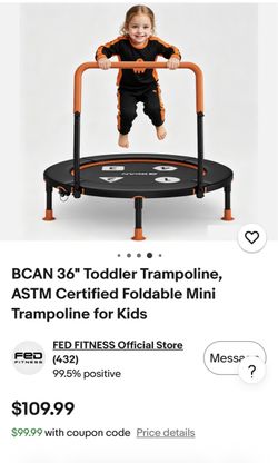 36 in toddler trampoline