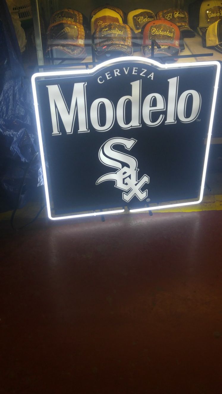 Modelo white sox neon sign