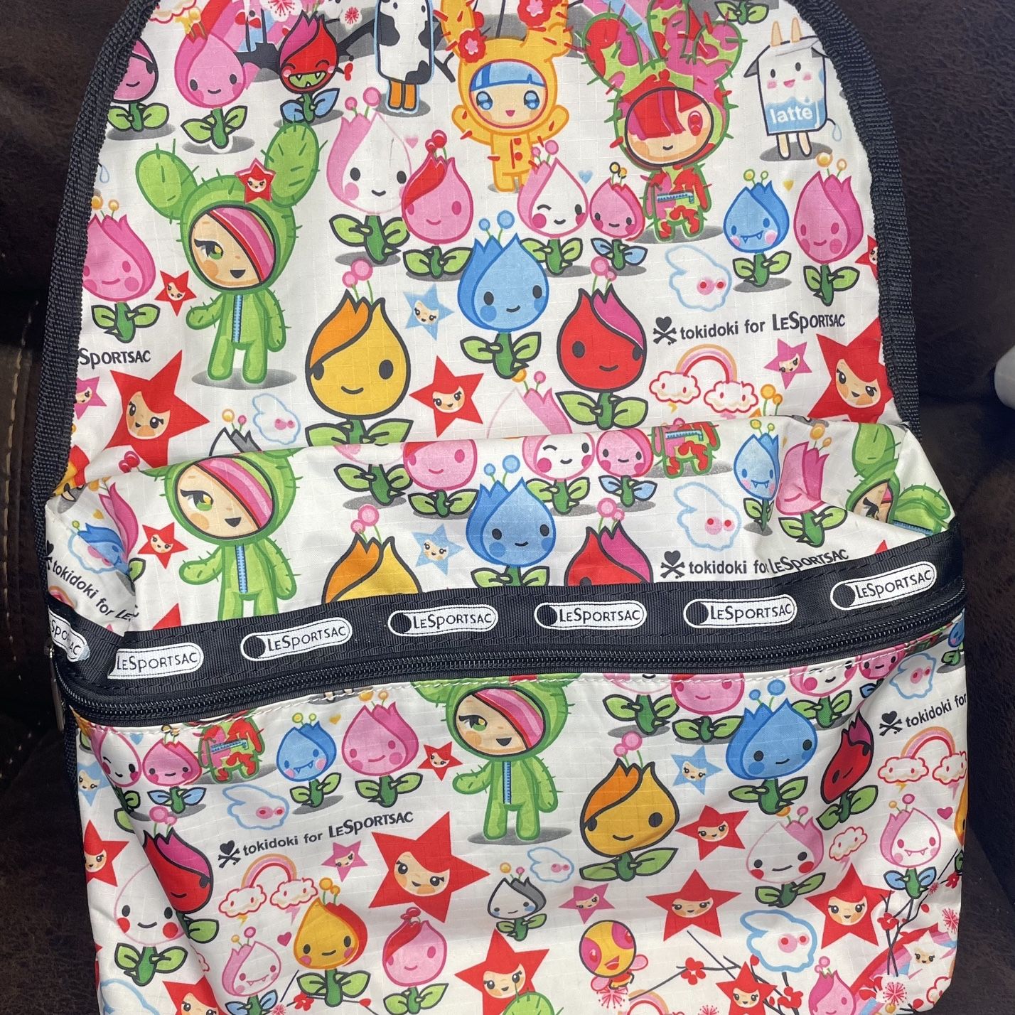 Tokidoki Lesportsac Backpack Cactus Roses Canvas Rare Latte Japanese for Sale in Paramount CA OfferUp