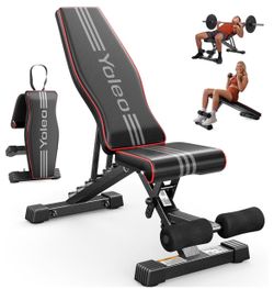 Brand New YOLEO Adjustable Weight Bench 827LB Capacity – Foldable