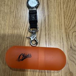 Chick’s Clip-On Pocket Watch with Original Orange Carry Case (I Have 2 For Sale)