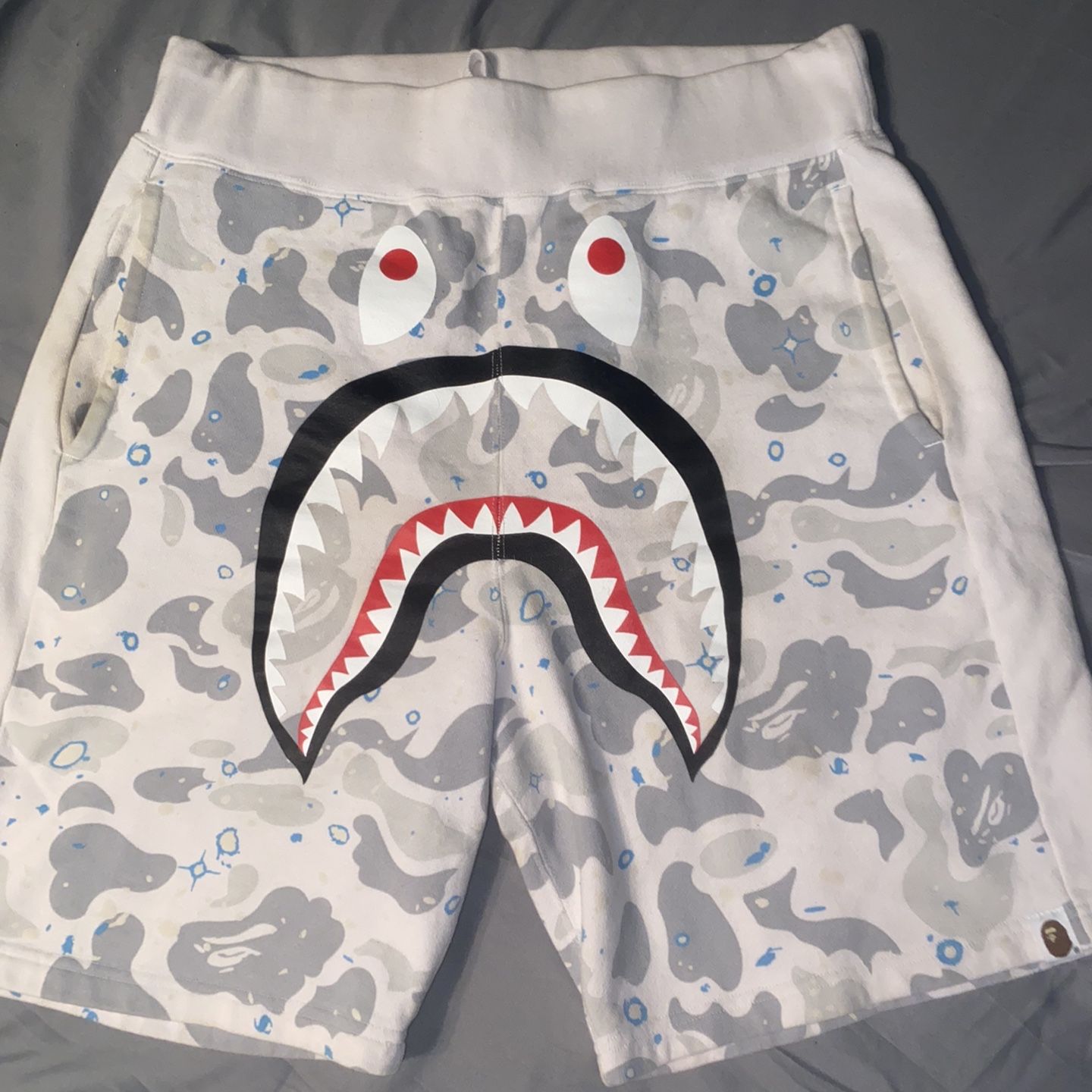 Space camo bape shorts deals