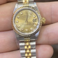 Rolex 26mm Two Tone Diamond Jubilee Datejust Ladies Buy Sale Trade Gold Silver Diamonds Watches Rings Chains Scrap 
