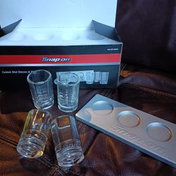 Snap on Shot Glasses Brand New