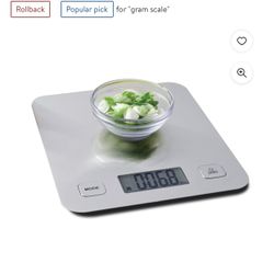 Mainstays Stainless Steel Digital Kitchen Scale and Food Scale, LCD Display, 11 lb Capacity, Accurate to 1 Gram