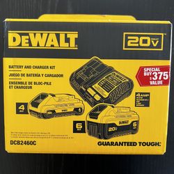 Dewalt 20v 6.0Ah and 4.0Ah Battery and Charger Starter Kit