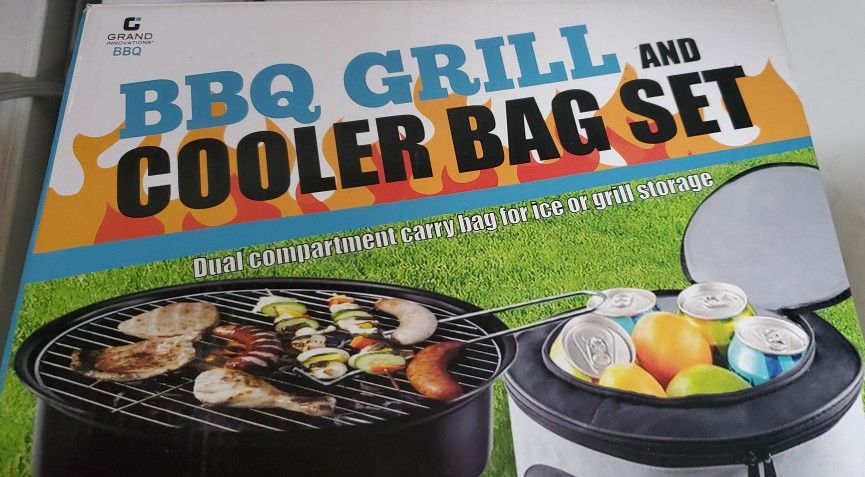 Grand Innovation BBQ Grill And Cooler Bag Set