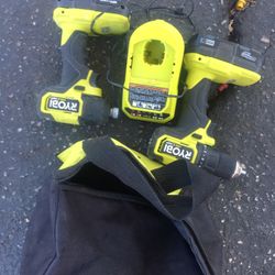 Tools ⚒️ RYOBI Hp Impact Dril 2 Batteries 🔋 Charger And Bag 💼 