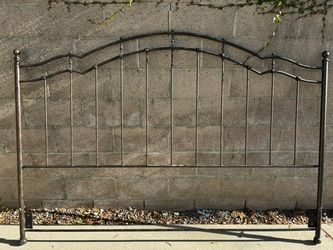 Metal headboard and bed frame - king size
