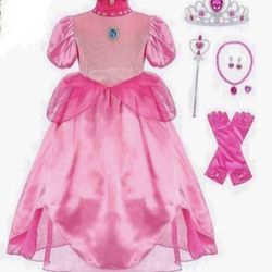 Princess Peach Mario Bros Fancy Dress And Accessories 