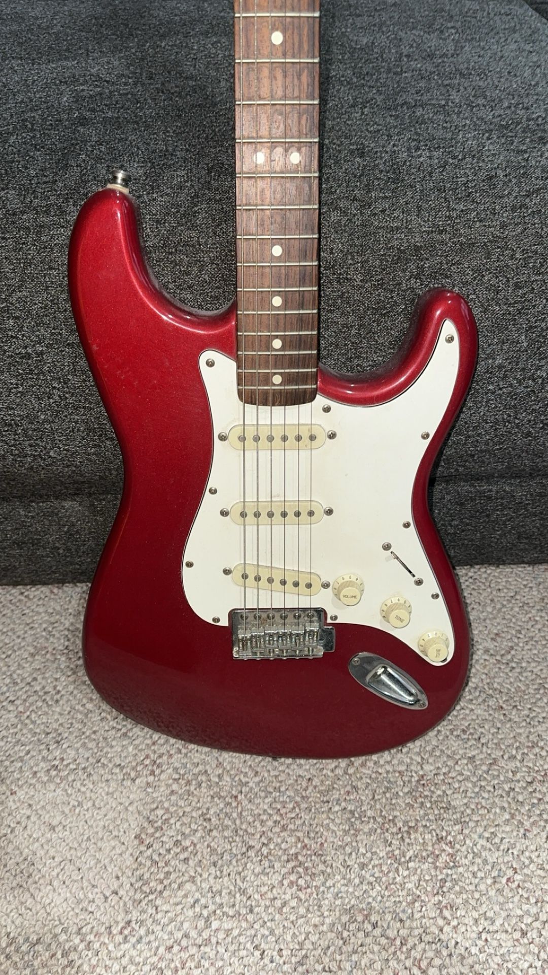Red Electric Stratocaster Guitar