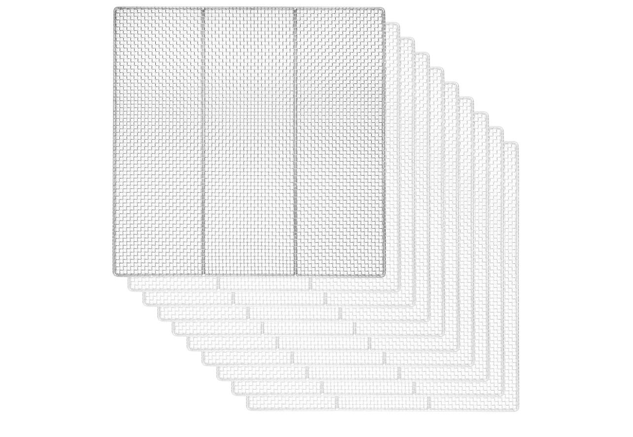10 Packs 23 x 23" Donut Fryer Screen, Heavy-Duty Woven Mesh Screen (16 Gauge), Compatible with Belshaw, Avalon, and Commercial Fryers