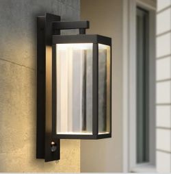 Set of 2 Modern Outdoor Wall Lantern Lights – Porch / Garage – Retail $140