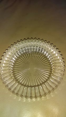 1970's cut crystal , ash tray , Indiana glass.