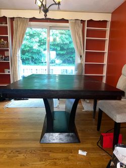 Real Wood Dining Room Table and Chairs